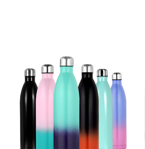 BP004 dual-tone stainless steel vacuum bottles in assorted colors